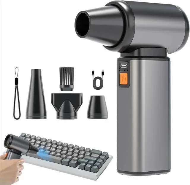 Main image of FOR-Compressed Air Duster, Stepless Speed Electric Air Duster, Metal Shell Air Blower with Brushless Motor