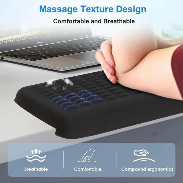 Alt view image 3 of 6 - Desk Long Wrist Rest & Elbow Rest, Non-Slip, Desk Edge Support, Ergonomic Design(23.6 * 3.9 inch One-Piece Design)