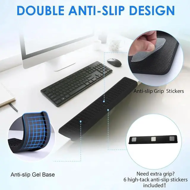 Alt view image 5 of 6 - Desk Long Wrist Rest & Elbow Rest, Non-Slip, Desk Edge Support, Ergonomic Design(23.6 * 3.9 inch One-Piece Design)