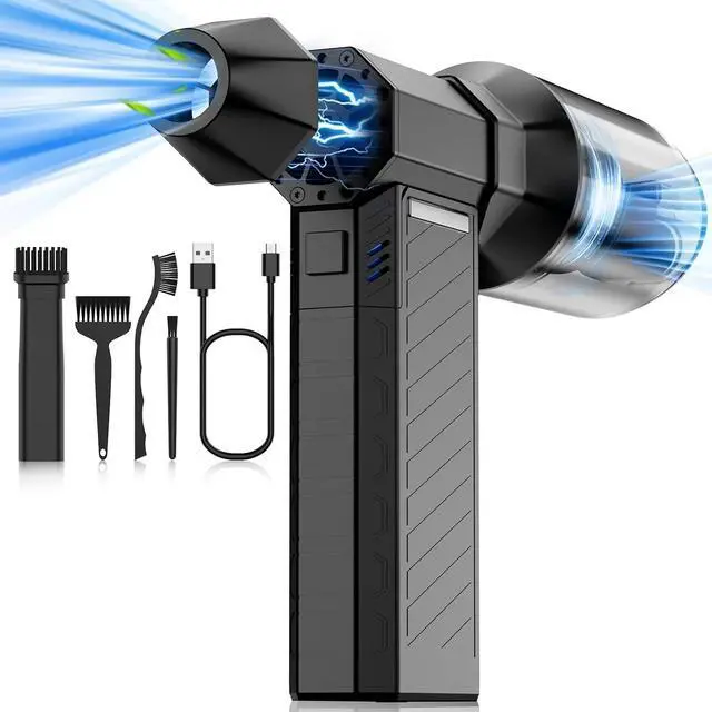 Main image of Electric Air Duster - Vacuum 2 in 1 & Cordless 6000mAh Mini Turbo Fan Blower, Keyboard Computer Car Cleaner
