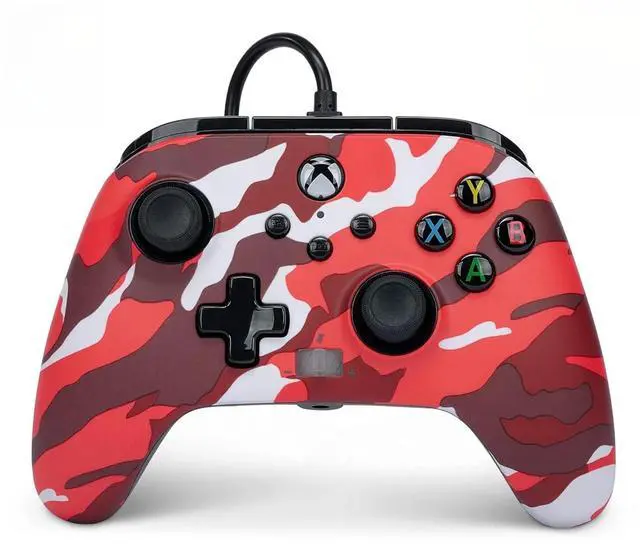Main image of Enhanced Wired Controller- Red Camo, gamepad, wired video game controller, gaming controller
