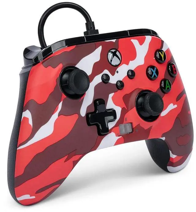 Alt view image 2 of 6 - Enhanced Wired Controller- Red Camo, gamepad, wired video game controller, gaming controller