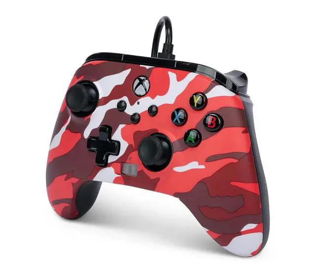 Alt view image 4 of 6 - Enhanced Wired Controller- Red Camo, gamepad, wired video game controller, gaming controller