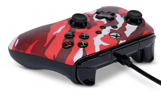Alt view image 5 of 6 - Enhanced Wired Controller- Red Camo, gamepad, wired video game controller, gaming controller