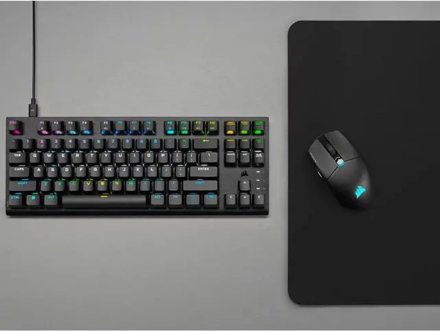 Alt view image 6 of 6 - K60 RGB TKL RGB Tenkeyless Optical-Mechanical Wired Gaming Keyboard - OPX Switches - iCUE Compatible - Black
