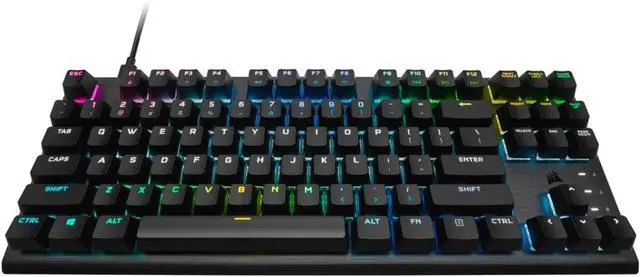 Alt view image 3 of 6 - K60 RGB TKL RGB Tenkeyless Optical-Mechanical Wired Gaming Keyboard - OPX Switches - iCUE Compatible - Black