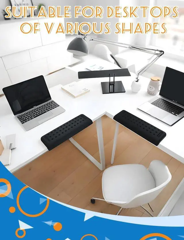 Alt view image 5 of 6 - L-Shaped Ergonomic Keyboard Wrist Rest, Wrist Rest for Mouse, Wrist Pad Computer Wrist Support Designed Specifically