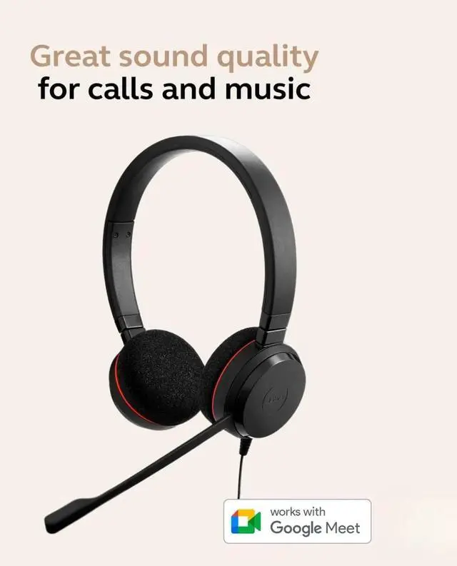 Alt view image 2 of 5 - Wired Headset - Dual-Ear Wired Headset for Office and Work from Home - Call Control - USB-C/A Connectivity - Black