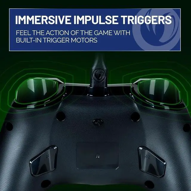 Alt view image 5 of 6 - Wired Controller Officially Licensed for Xbox Series X|S, Xbox One, and PC - Mappable Back Buttons-Dual Vibration Motors