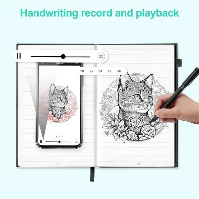 Alt view image 3 of 4 - Smart Pen and Notebook - Smartpen Writing Set, Digital Smart pens for Note Taking, Storing, and Sharing Paper Notes