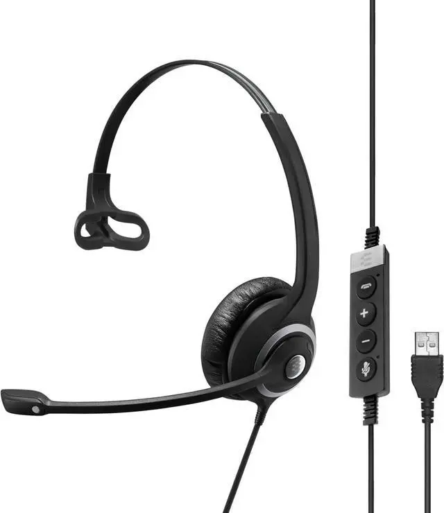 Main image of FOR-Sided Business Headset | For Skype for Business, Softphone, and PC | with HD Sound, Noise-Cancelling Microphone (Black)