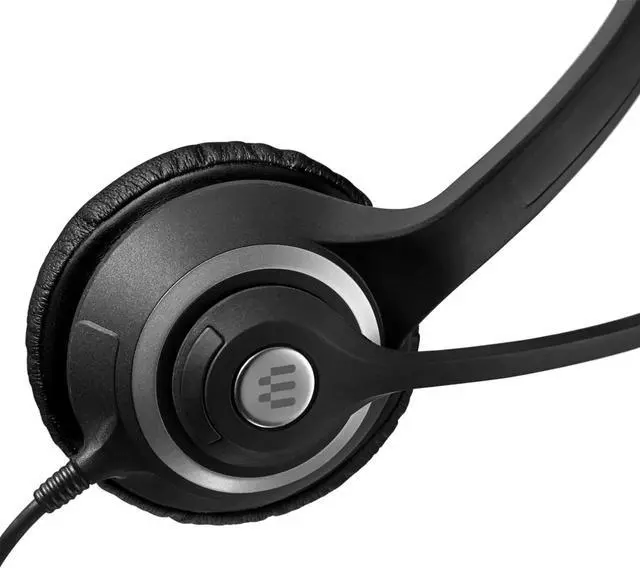 Alt view image 4 of 6 - FOR-Sided Business Headset | For Skype for Business, Softphone, and PC | with HD Sound, Noise-Cancelling Microphone (Black)