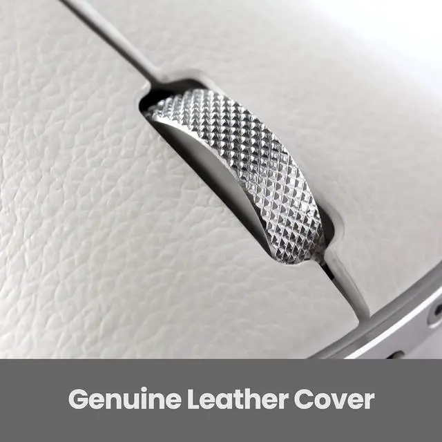 Alt view image 3 of 6 - Retro Classic Bluetooth Mouse (Maple) - Wireless, Genuine Leather Topped with Pixart Precision Tracker