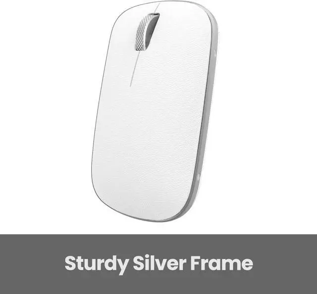 Alt view image 5 of 6 - Retro Classic Bluetooth Mouse (Maple) - Wireless, Genuine Leather Topped with Pixart Precision Tracker