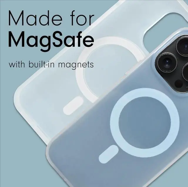 Alt view image 3 of 6 - Protective Phone Case for iPhone 15 Pro Max | Compatible with Magsafe | 10ft Drop Tested | Jelly Sky Blue