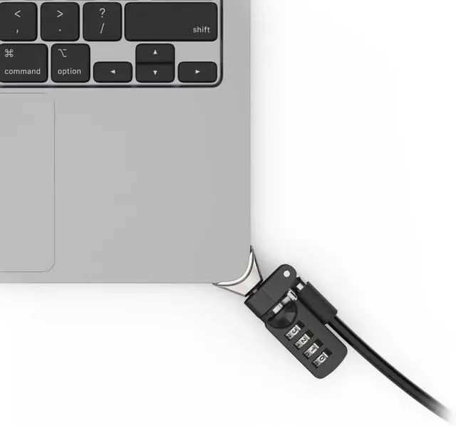 Alt view image 2 of 4 - Ledge Lock Adapter for MacBook Air 13" M2-M4 with Combination Lock Silver