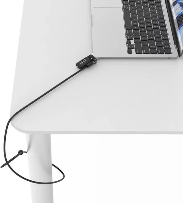 Main image of Ledge Lock Adapter for MacBook Air 13" M2-M4 with Combination Lock Silver