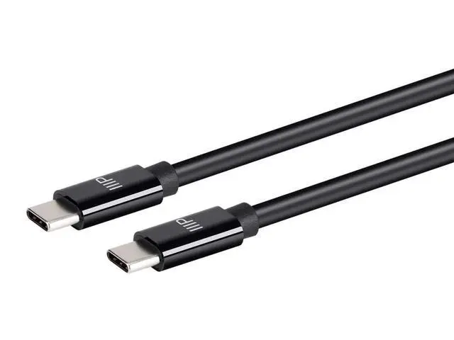 Alt view image 3 of 5 - Charge and Sync Type-C to Type-C Cable - 6 Feet - Black, USB 2.0, TPE Jacket, Up to 5A/100W (Pack of 3)