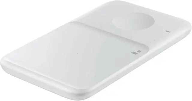 Alt view image 4 of 6 - 9W Wireless Charger Duo w/ USB C Cable, Charge 2 Devices at Once, Cordless Super Fast Charging Pad, White