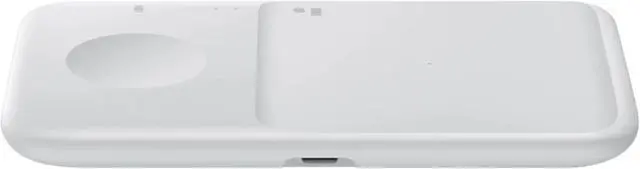 Alt view image 6 of 6 - 9W Wireless Charger Duo w/ USB C Cable, Charge 2 Devices at Once, Cordless Super Fast Charging Pad, White