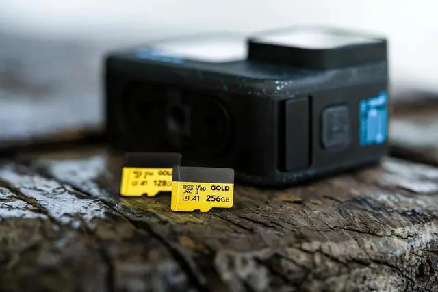 Alt view image 2 of 6 - FOR-256GB Professional Gold Micro SD Card, UHS-II, C10, U3, V60, A1, Full HD, 4K, Up to 280/180 MB/s microSDXC Memory Card