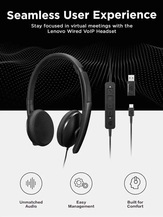 Alt view image 5 of 6 - Wired VoIP Headset. with EPOS BrainAdapt & ActiveGard Technology, UC Platform Optimized, USB-C Plug, Lightweight Design