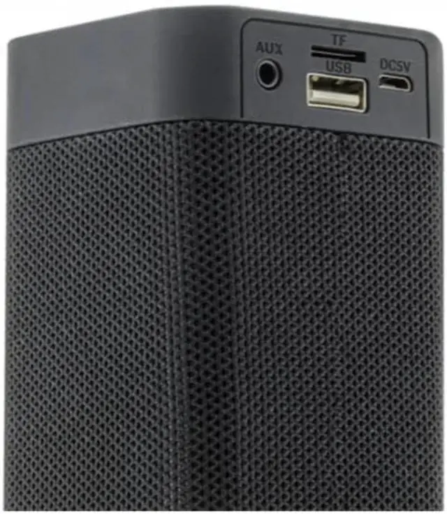 Alt view image 4 of 4 - 15-in. High-Performance Bluetooth Sound Bar and Speakerphone with FM Radio, Black