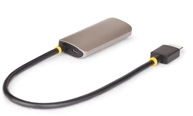 Alt view image 2 of 6 - 1ft/30cm HDMI to DisplayPort Adapter Cable, 8K 60Hz, Active HDMI 2.1 to DP 1.4 Video Converter, USB Bus Powered