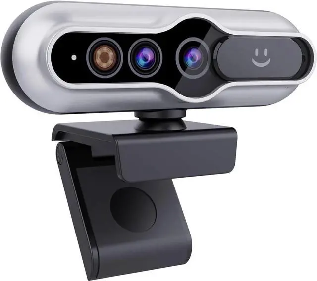 Main image of 2K HD Webcam with Infrared Windows Hello Facial Recognition, Computer Camera, Privacy Cover, Noise Canceling Microphones