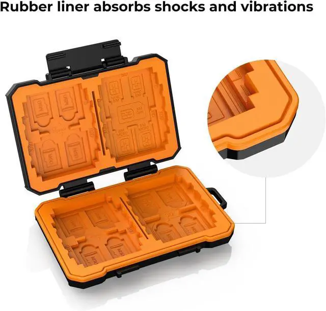 Alt view image 6 of 7 - Concept Memory Card Case - 25 Slot Carrying Case for SD, CF, CFexpress, Micro SD, Nano SIM & Micro SIM Cards