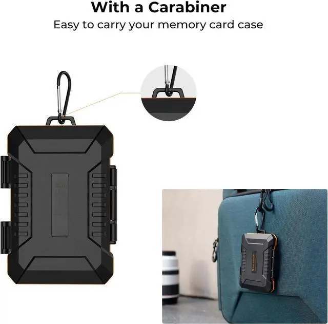 Alt view image 5 of 7 - Concept Memory Card Case - 25 Slot Carrying Case for SD, CF, CFexpress, Micro SD, Nano SIM & Micro SIM Cards