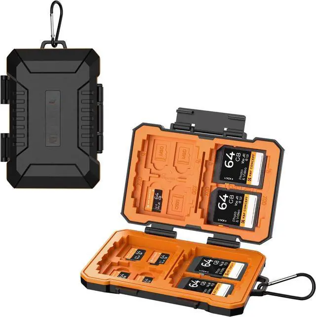 Main image of Concept Memory Card Case - 25 Slot Carrying Case for SD, CF, CFexpress, Micro SD, Nano SIM & Micro SIM Cards