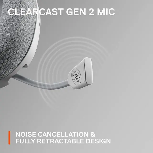 Alt view image 5 of 6 - Headphones - Gaming Headset - 360° Space Sound - Memory Foam Ear Pads - Noise Cancelling Microphone - White