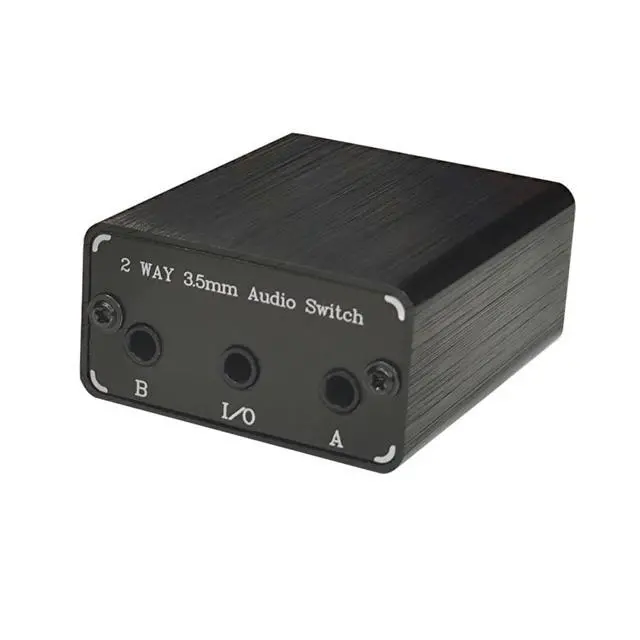 Alt view image 2 of 6 - SPRODIO 2 Port 3.5mm Stereo Audio Switch Box AUX Headphone Speaker Manual selector switcher Use 6A Toggle Switch (2 in 1 Out / 1 in 2 Out) -T21