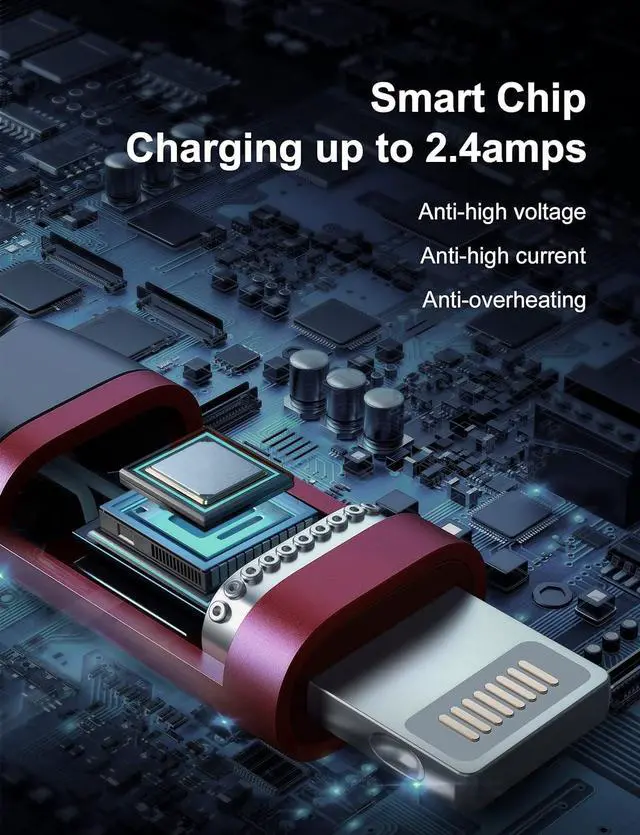 Alt view image 4 of 7 - 10 Ft iPhone Charger Cord Long,3Pack Certified Lightning Cable 10 Feet,Braided USB Charging Cord Compatible with for iPhone 11 / Pro Max/X/Xs Max/Xr /8 Plus/ 7 Plus/ 6S Plus / 6 Plus/iPad Mini/Air