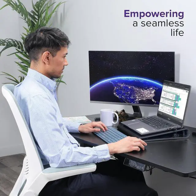 Alt view image 7 of 7 - for 17 Inch Dual Fan Lap Chill Mat - Soft Neoprene Laptop Cooling Pad for Heat Protection, Fits Most 17" Laptops and Smaller - USB-A Connected Dual Fans for Heat Dispersion (AWE55US)