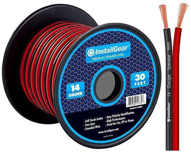Main image of for 14 Gauge AWG 30ft Speaker Wire Cable RedBlack
