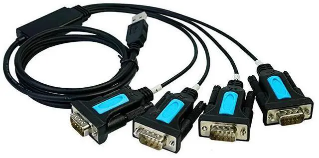 Main image of for4 Port Professional FTDI CHIP USB to Serial RS232 DB9 Adapter Converter Serial Cable 9Pin Male to Male with Thumbscrews