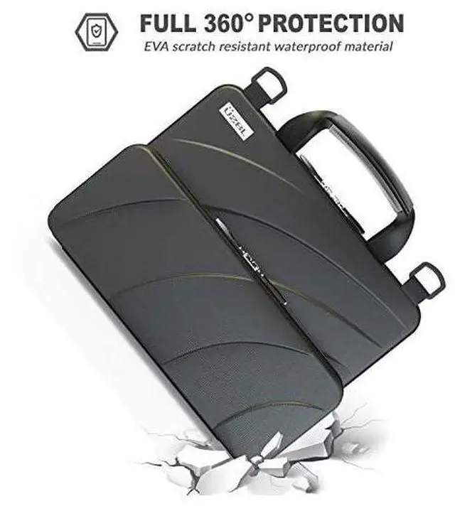 Alt view image 2 of 7 - for11116 inch Workin Chromebook Laptop Case with Pouch and Shoulder Strap Black PU