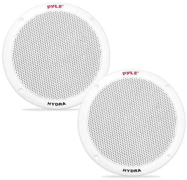 Main image of FOR 65 Inch Dual Marine Speakers 2 Way Waterproof and Weather Resistant Outdoor Audio Stereo Sound System with 400 Watt Power Polyprone Cone and Butyl Rubber Surround 1 Pair PLMR605W White