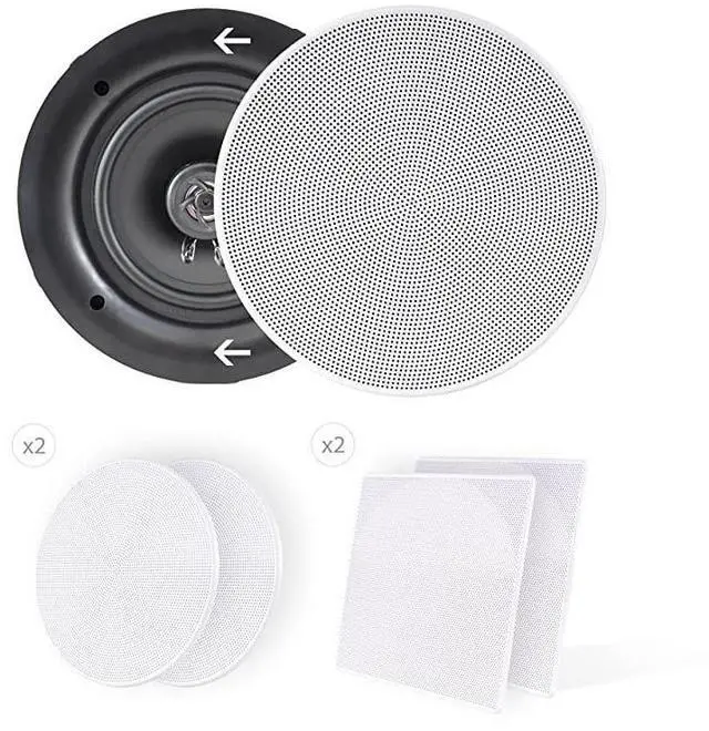 Alt view image 4 of 7 - forCeiling Speakers Stereo Home Theater Speakers in Wall Speakers Flush Mount 8Inch White 250 Watt 2Way Pair PDIC86