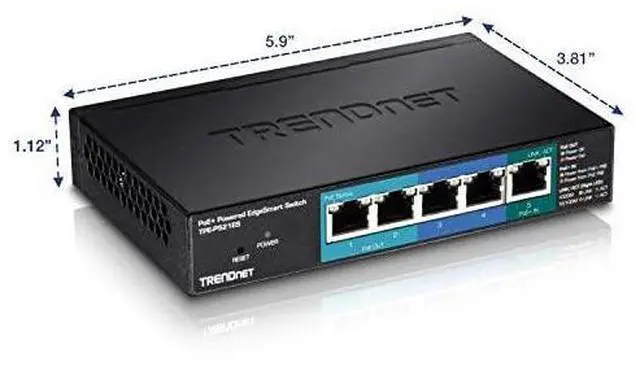Alt view image 2 of 6 - for5Port Gigabit PoE+ Powered EdgeSmart Switch with PoE Pass Through TPEP521ES 1 x Gigabit PoE+ Input 2 x Gigabit PoE Output 2 x Gigabit 18W PoE Budget Managed Switch WallMountable