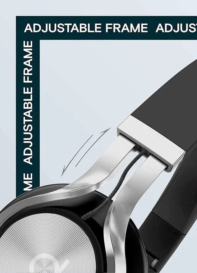 Alt view image 3 of 7 - FOR-Artix CL750 Foldable Noise Isolating On Ear Headphones Wired with Microphone and Volume Control Stereo Head Phones Corded with Adjustable Headband for Computer Laptop and Cell Phone (Black)