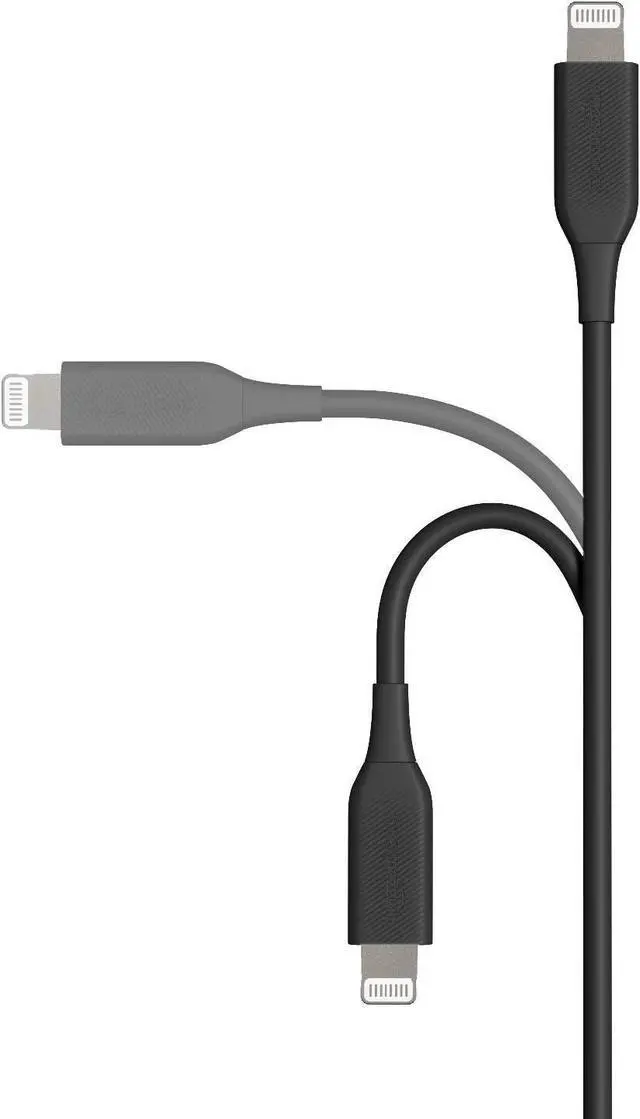 Alt view image 2 of 5 - Amazon Basics Lightning to USB Cable - MFi Certified Apple iPhone Charger Black 6-Foot (2-Pack) (Durability Rated 4000 Bends)