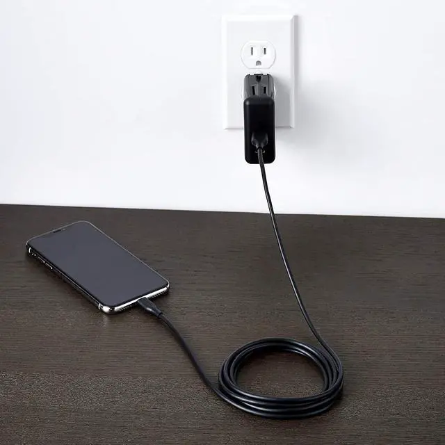 Alt view image 5 of 5 - Amazon Basics Lightning to USB Cable - MFi Certified Apple iPhone Charger Black 6-Foot (2-Pack) (Durability Rated 4000 Bends)