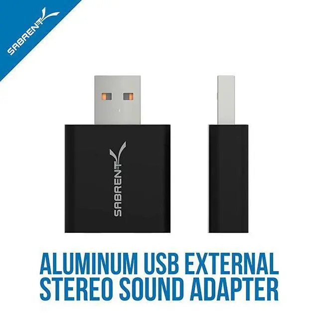 Alt view image 2 of 7 - FOR Aluminum USB External Stereo Sound Adapter for Windows and Mac Plug and Play No Drivers Needed Black AUEMCB