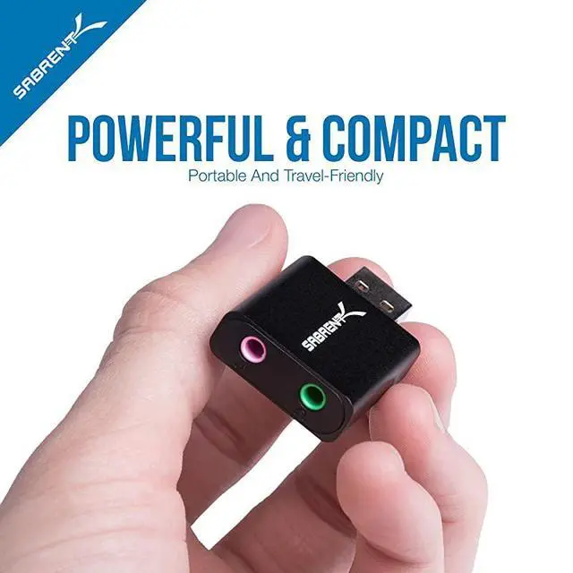 Alt view image 6 of 7 - FOR Aluminum USB External Stereo Sound Adapter for Windows and Mac Plug and Play No Drivers Needed Black AUEMCB