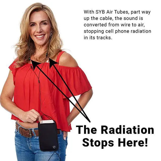 Alt view image 2 of 4 - Air Tube Stereo AntiRadiation Headset EMF Protection Black inEar