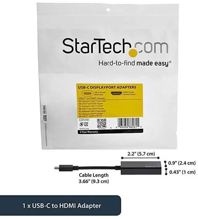 Alt view image 5 of 6 - FOR com USBC to HDMI Video Adapter Converter 4K 30Hz Thunderbolt 3 Compatible USB 31 TypeC to HDMI Monitor Travel Dongle Black CDP2HD