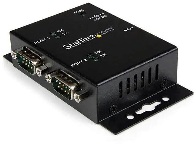 Main image of for com USB to Serial Adapter 2 Port Wall Mount Din Rail Clips Industrial COM Port Retention FTDI DB9 ICUSB2322I